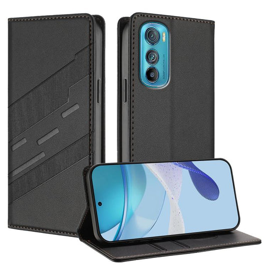 Embossed Multi-functional Wallet Retro Leather Phone Case, Compatible with Motorola Edge 30