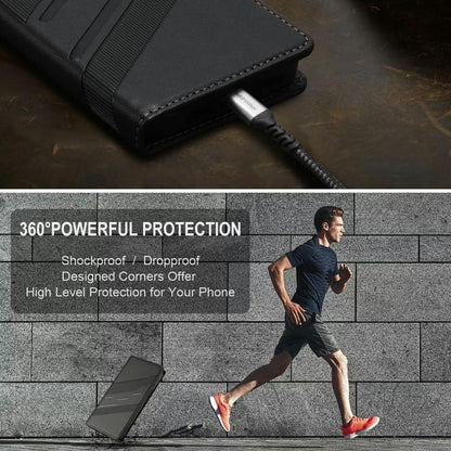 Embossed Multi-functional Wallet Retro Leather Phone Case, Compatible with Motorola Edge 30 Pro