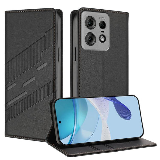Embossed Multi-functional Wallet Retro Leather Phone Case, Compatible with Motorola Edge 50 Pro