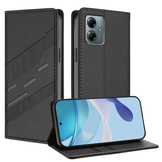 Embossed Multi-functional Wallet Retro Leather Phone Case, Compatible with Motorola Moto G Play 2025