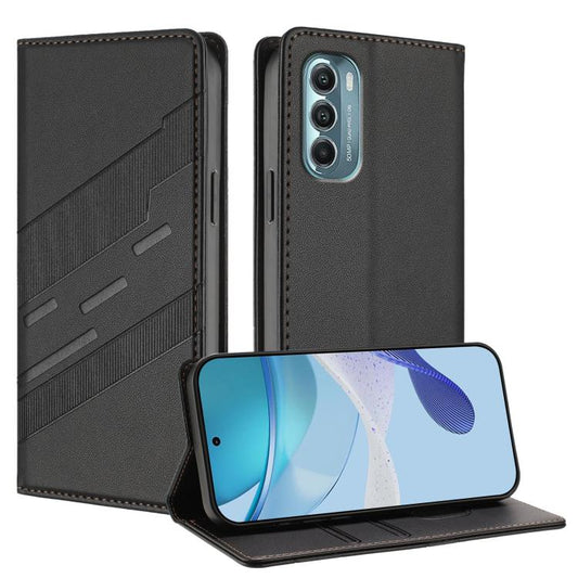 Embossed Multi-functional Wallet Retro Leather Phone Case, Compatible with Motorola Moto G Stylus 5G 2022