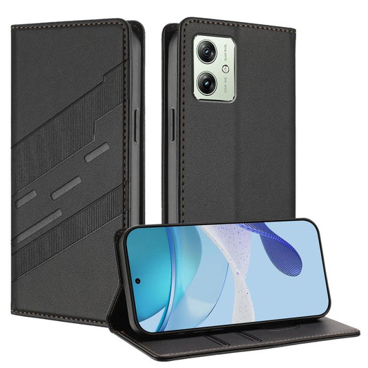 Embossed Multi-functional Wallet Retro Leather Phone Case, Compatible with Motorola Moto G14 / G54