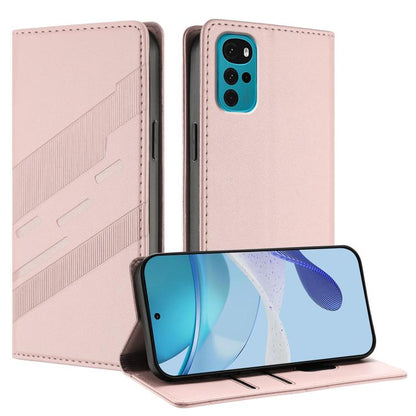 Embossed Multi-functional Wallet Retro Leather Phone Case, Compatible with Motorola Moto G22