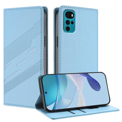 Embossed Multi-functional Wallet Retro Leather Phone Case, Compatible with Motorola Moto G22