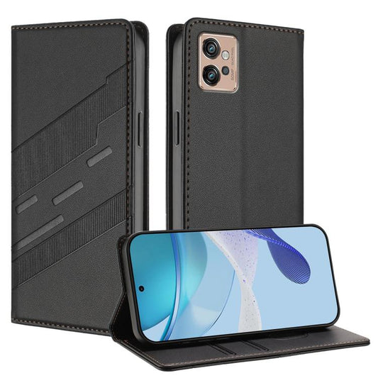 Embossed Multi-functional Wallet Retro Leather Phone Case, Compatible with Motorola Moto G32