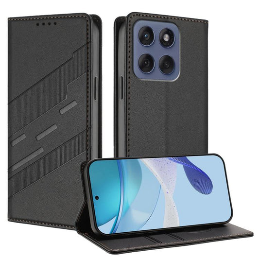 Embossed Multi-functional Wallet Retro Leather Phone Case, Compatible with Motorola Moto G56 5G
