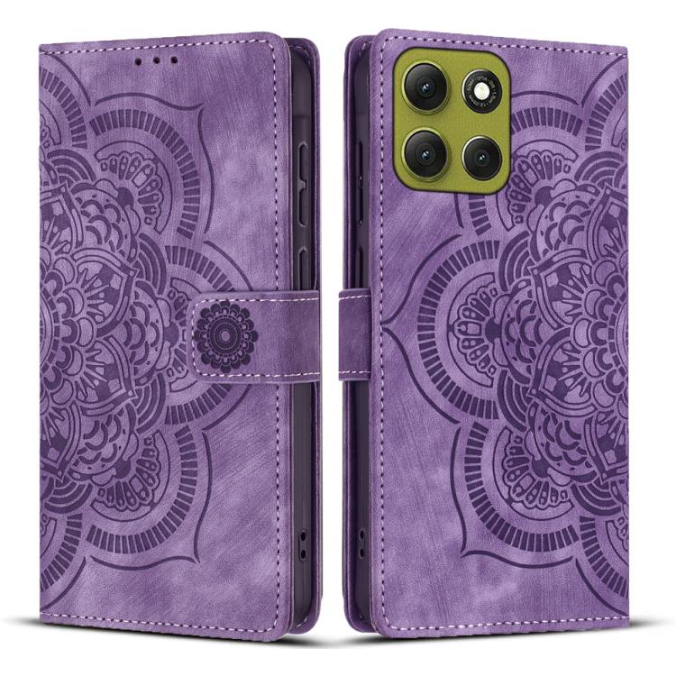 Mandala Embossed Retro Frosted Leather Phone Case, Compatible with Motorola Moto G86 5G