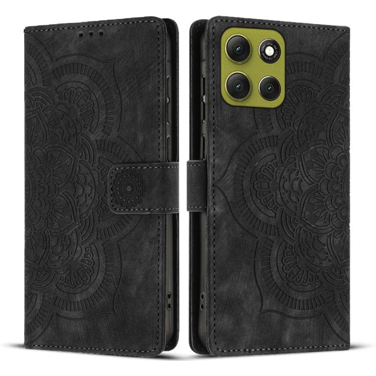 Mandala Embossed Retro Frosted Leather Phone Case, Compatible with Motorola Moto G86 5G