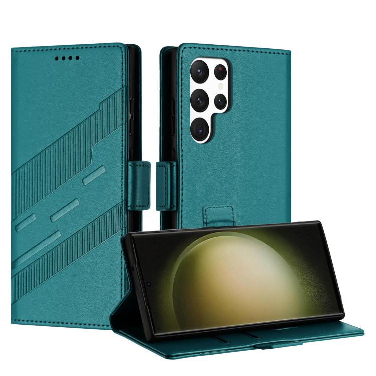 Embossed Multi-functional Side Suction Wallet Retro Leather Phone Case