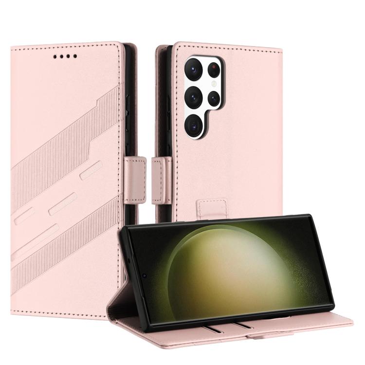 Embossed Multi-functional Side Suction Wallet Retro Leather Phone Case