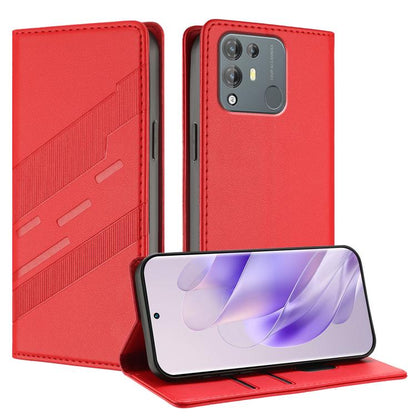 Embossed Multi-functional Wallet Retro Leather Phone Case, Compatible with Blackview A55 Pro