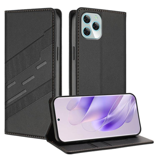 Embossed Multi-functional Wallet Retro Leather Phone Case, Compatible with Blackview A95