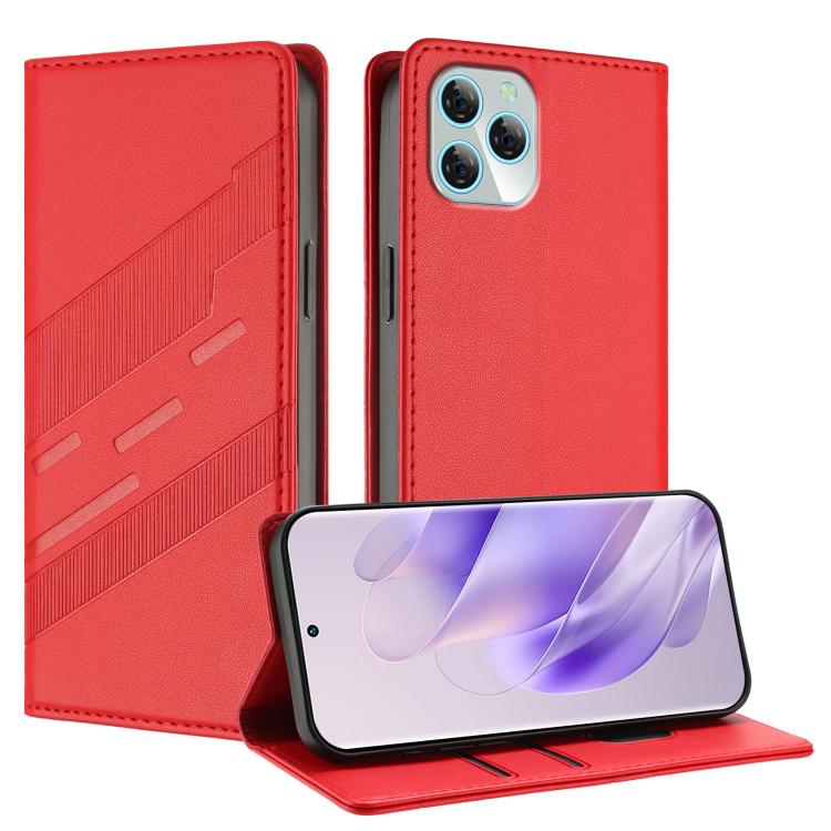 Embossed Multi-functional Wallet Retro Leather Phone Case, Compatible with Blackview A95
