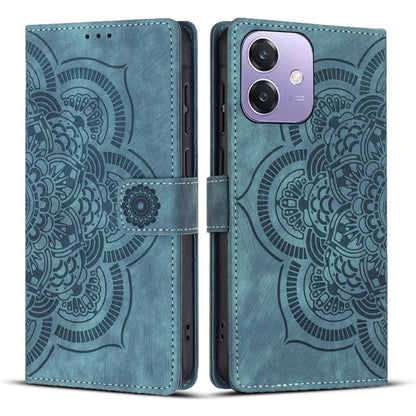 Mandala Embossed Retro Frosted Leather Phone Case, Compatible with OPPO A3 4G / 5G / A40 4G