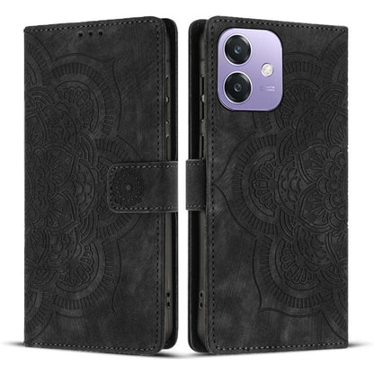 Mandala Embossed Retro Frosted Leather Phone Case, Compatible with OPPO A3 4G / 5G / A40 4G