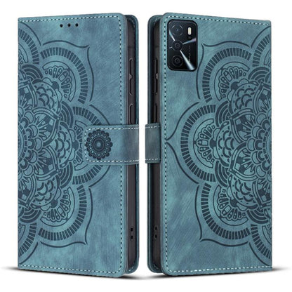 Mandala Embossed Retro Frosted Leather Phone Case, Compatible with OPPO A16 / A16S / A53 5G