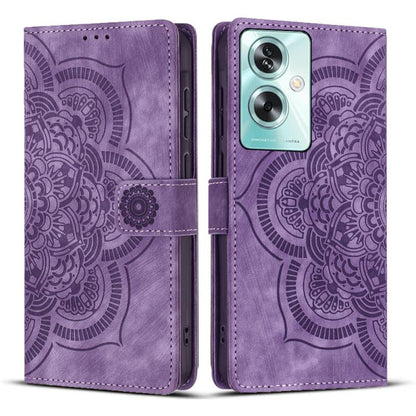 Mandala Embossed Retro Frosted Leather Phone Case, Compatible with OPPO A79 5G