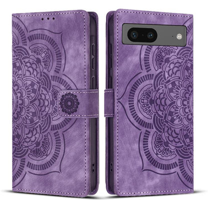 Mandala Embossed Retro Frosted Leather Phone Case, Compatible with Google Pixel 8a
