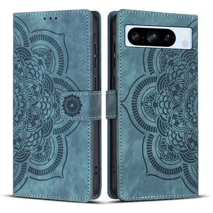 Mandala Embossed Retro Frosted Leather Phone Case, Compatible with Google Pixel 8 Pro