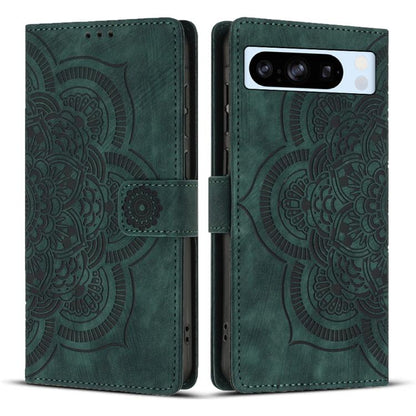 Mandala Embossed Retro Frosted Leather Phone Case, Compatible with Google Pixel 8 Pro