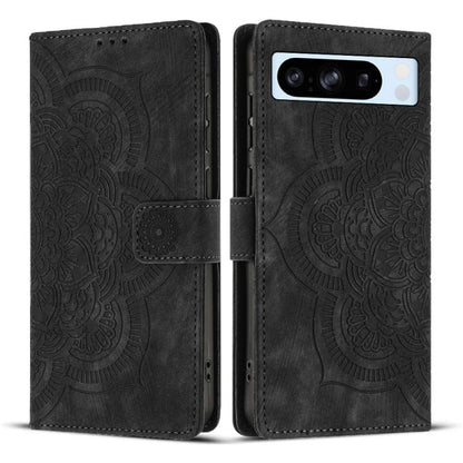 Mandala Embossed Retro Frosted Leather Phone Case, Compatible with Google Pixel 8 Pro