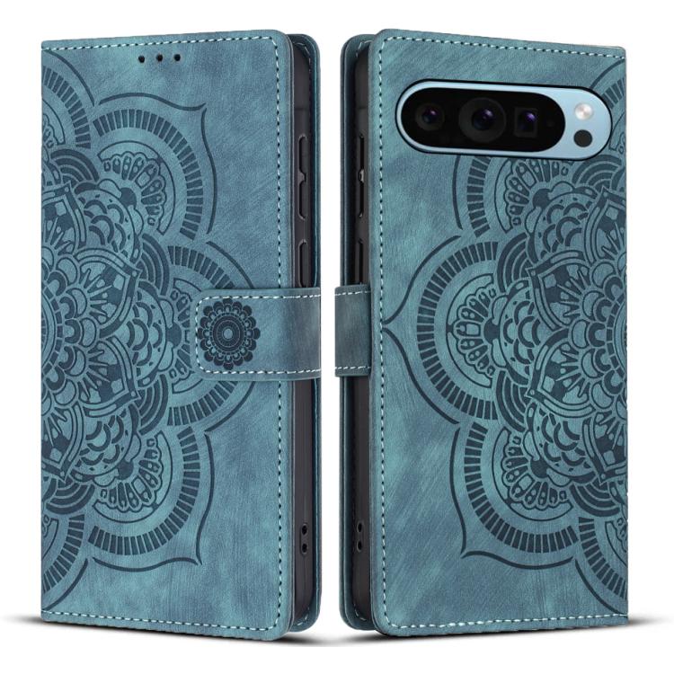 Mandala Embossed Retro Frosted Leather Phone Case, Compatible with Google Pixel 9 / 9 Pro
