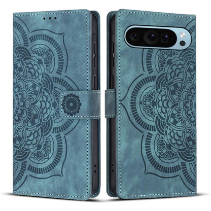 Mandala Embossed Retro Frosted Leather Phone Case, Compatible with Google Pixel 9 / 9 Pro