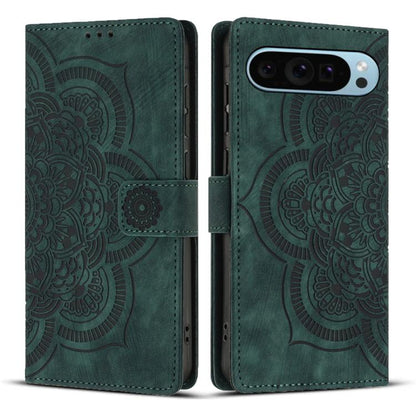 Mandala Embossed Retro Frosted Leather Phone Case, Compatible with Google Pixel 9 / 9 Pro