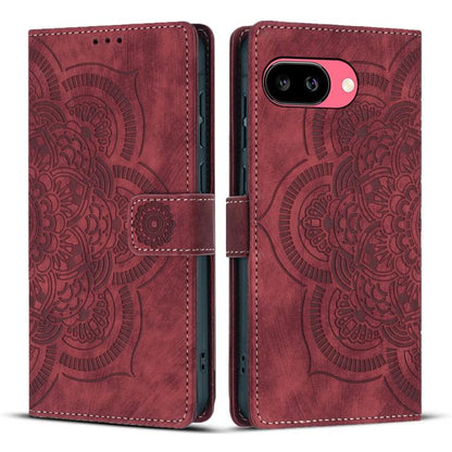Mandala Embossed Retro Frosted Leather Phone Case, Compatible with Google Pixel 9a
