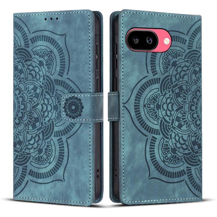 Mandala Embossed Retro Frosted Leather Phone Case, Compatible with Google Pixel 9a