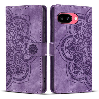 Mandala Embossed Retro Frosted Leather Phone Case, Compatible with Google Pixel 9a