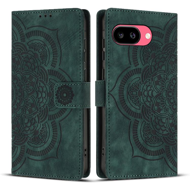Mandala Embossed Retro Frosted Leather Phone Case, Compatible with Google Pixel 9a