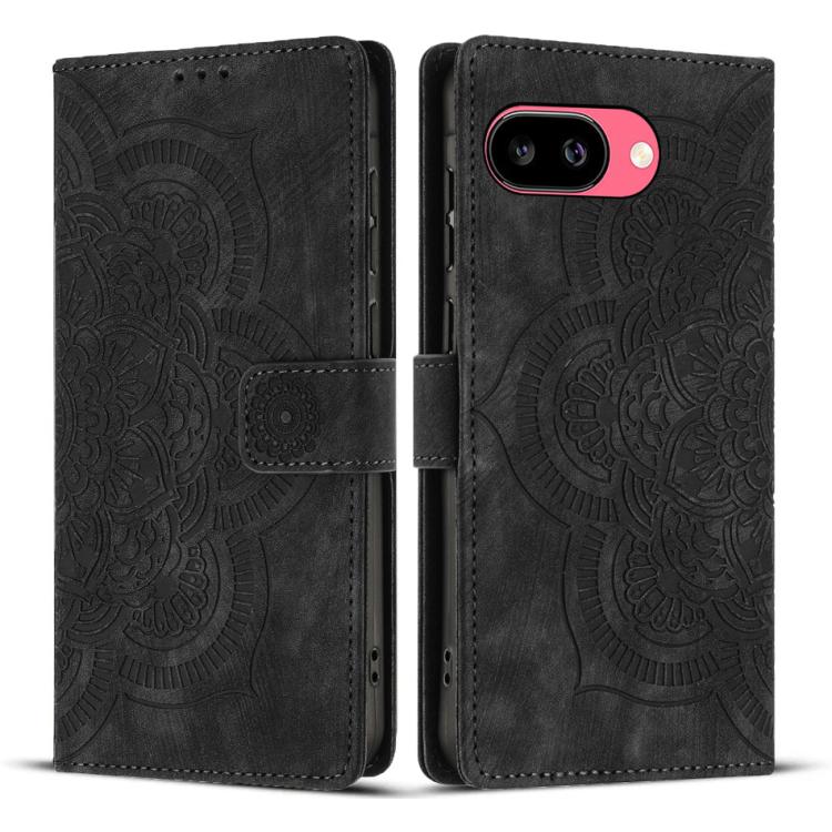 Mandala Embossed Retro Frosted Leather Phone Case, Compatible with Google Pixel 9a