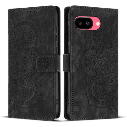 Mandala Embossed Retro Frosted Leather Phone Case, Compatible with Google Pixel 9a