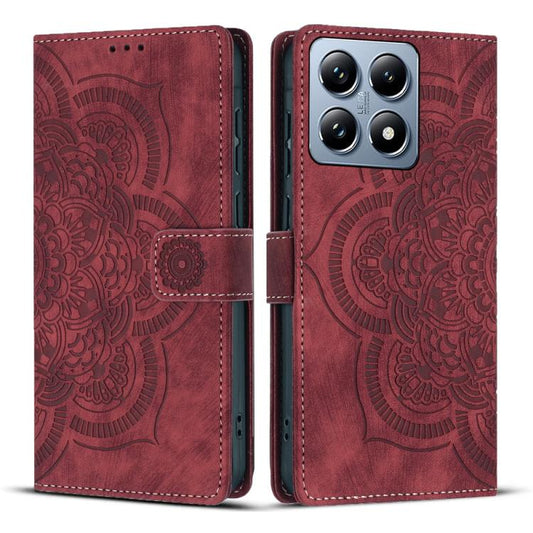 Mandala Embossed Retro Frosted Leather Phone Case