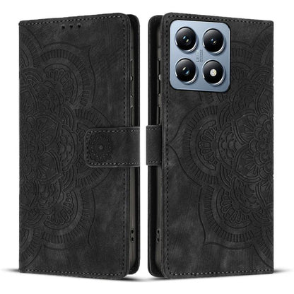 Mandala Embossed Retro Frosted Leather Phone Case