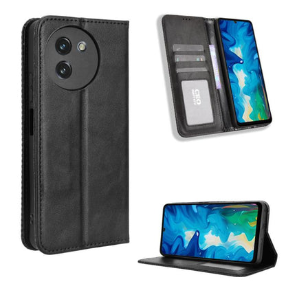 Magnetic Buckle Retro Texture Leather Phone Case, Compatible with Doogee Note 59 / Note 59 Pro