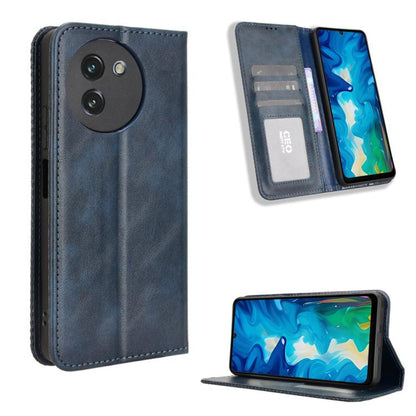 Magnetic Buckle Retro Texture Leather Phone Case, Compatible with Doogee Note 59 / Note 59 Pro
