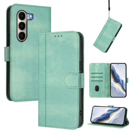 Line Splicing Buckle Retro Leather Phone Case, Compatible with itel A95 5G