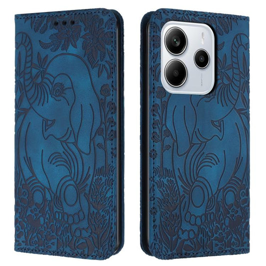 Retro Elephant Embossed Leather Phone Case, Compatible with Redmi Note 14 4G 164.84mm