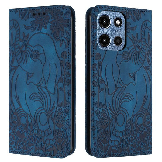 Retro Elephant Embossed Leather Phone Case, Compatible with Motorola Moto G Stylus 5G 2025