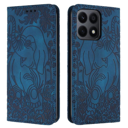 Retro Elephant Embossed Leather Phone Case, Compatible with Honor X8a