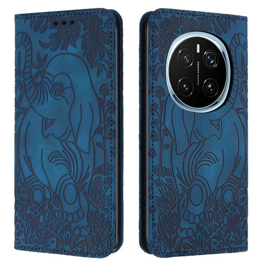 Retro Elephant Embossed Leather Phone Case, Compatible with Honor Magic7 Pro