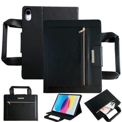 Zipper Handle Retro Smart Leather Tablet Case, Compatible with iPad mini 2024 / 6