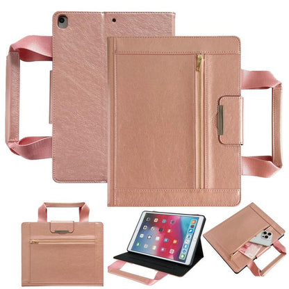 Zipper Handle Retro Smart Leather Tablet Case, Compatible with iPad 10.2 2021 / 2020 / 2019