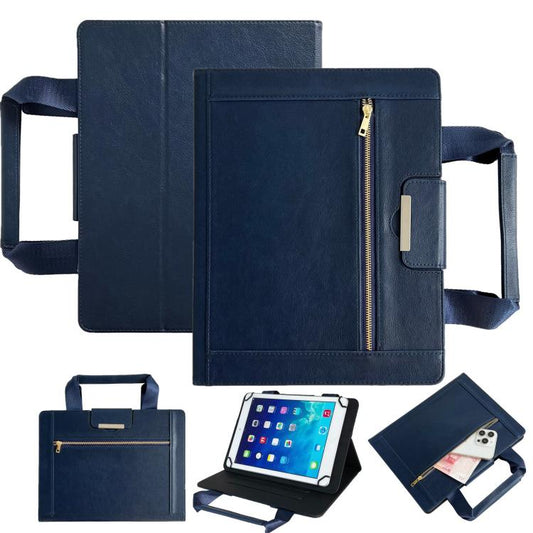 Zipper Handle Retro Leather Tablet Case, 10 inch