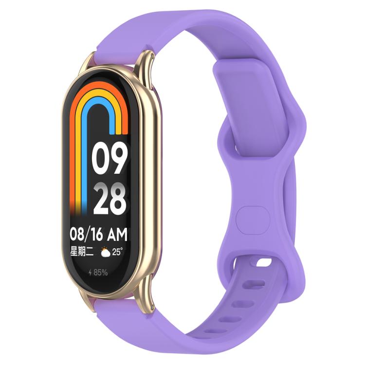 Butterfly Buckle Silicone Watch Band, 12mm