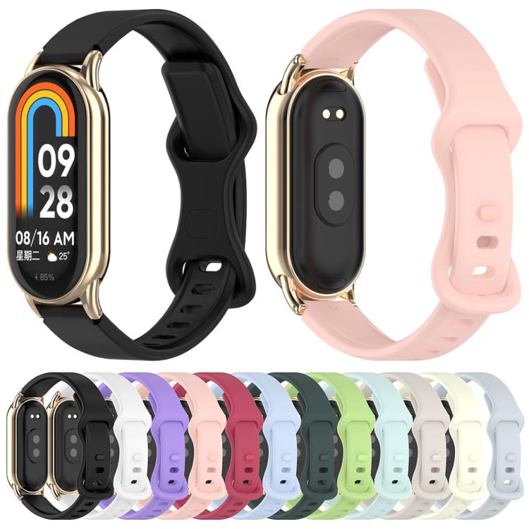 Butterfly Buckle Silicone Watch Band, 12mm
