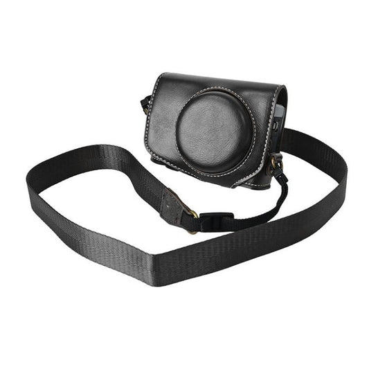 Retro Pull Up Leather Full Body Camera Case Bag with Strap, Compatible with Canon G7 X Mark III / G7X3