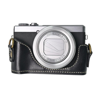 Retro Pull Up Leather Full Body Camera Case Bag with Strap, Compatible with Canon G7 X Mark III / G7X3